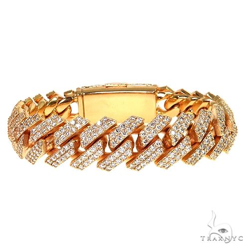 2 Row Prong Set Diamond Cuban Bracelet